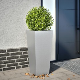 Stainless steel planter 35x35x75 cm by , Pots and planters - Ref: Foro24-851090, Price: 55,99 €, Discount: %