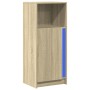 Aparador con LED madera ingeniería roble Sonoma 42,5x34x100 cm de , Aparadores - Ref: Foro24-852154, Precio: 69,64 €, Descuen...