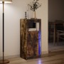 Display cabinet with LED lighting, engineered smoked oak wood, 42.5x34x100 cm by , Sideboards - Ref: Foro24-852156, Price: 69...