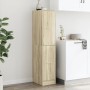 Medicine cabinet made of Sonoma oak wood veneer, 30x41x144.5 cm by , Lockers and storage cabinets - Ref: Foro24-855171, Price...