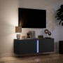 Wall-mounted TV stand with LED lights black 100x31x35 cm by , TV Furniture - Ref: Foro24-852265, Price: 66,94 €, Discount: %