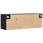 Wall-mounted TV stand with LED lights black 100x31x35 cm by , TV Furniture - Ref: Foro24-852265, Price: 66,94 €, Discount: %