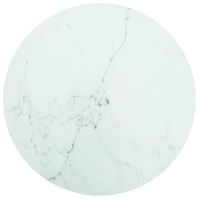 White tempered glass marble design tabletop Ø40x0.8 cm by , Table tops - Ref: Foro24-322246, Price: 20,99 €, Discount: %