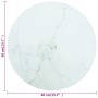 White tempered glass marble design tabletop Ø40x0.8 cm by , Table tops - Ref: Foro24-322246, Price: 20,99 €, Discount: %