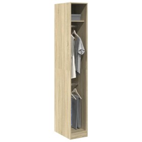 Engineered wood wardrobe in Sonoma oak, 30x50x200 cm. by , Wardrobes - Ref: Foro24-3307776, Price: 124,25 €, Discount: %