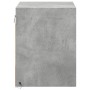 Wall-mounted bedside tables with LED lights 2 units concrete gray by , Nightstands - Ref: Foro24-852082, Price: 82,00 €, Disc...