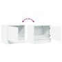 Mesita de noche de pared con luces LED blanco de , Mesitas de noche - Ref: Foro24-852075, Precio: 49,01 €, Descuento: %