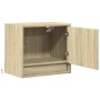 Wall-mounted bedside tables with LED lights, 2 units Sonoma oak by , Nightstands - Ref: Foro24-852080, Price: 82,00 €, Discou...