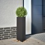 Triangular planters 2 units black steel 30x26x75 cm by , Pots and planters - Ref: Foro24-851144, Price: 84,68 €, Discount: %