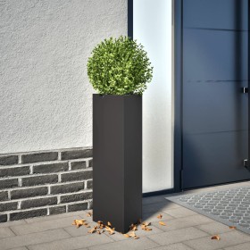 Triangular planters 2 units black steel 30x26x75 cm by , Pots and planters - Ref: Foro24-851144, Price: 70,99 €, Discount: %