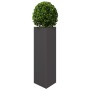 Triangular planters 2 units black steel 30x26x75 cm by , Pots and planters - Ref: Foro24-851144, Price: 84,68 €, Discount: %