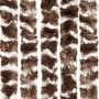 Brown and white chenille mosquito net curtain 100x220 cm by vidaXL, Mosquito nets for windows - Ref: Foro24-325453, Price: 61...