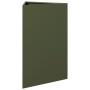 Triangular planters 2 units olive green steel 50x43x75 cm by , Pots and planters - Ref: Foro24-851178, Price: 129,66 €, Disco...