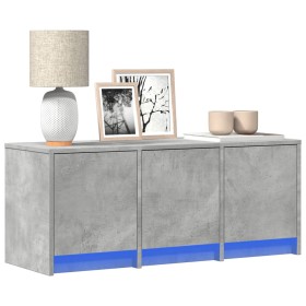 LED TV stand in gray concrete engineered wood 97x34x40 cm by , TV Furniture - Ref: Foro24-852239, Price: 84,99 €, Discount: %