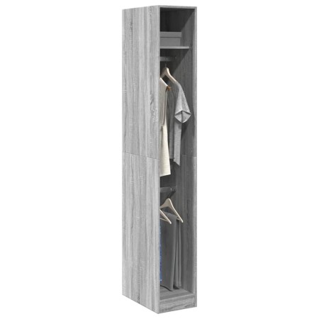 Engineered wood wardrobe in Sonoma grey, 30x50x200 cm by , Wardrobes - Ref: Foro24-3307779, Price: 127,75 €, Discount: %