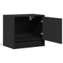 Mesitas de noche de pared con luces LED 2 unidades negro de , Mesitas de noche - Ref: Foro24-852078, Precio: 84,58 €, Descuen...