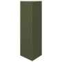 Triangular planter in olive green steel, 30x26x75 cm by , Pots and planters - Ref: Foro24-851149, Price: 53,24 €, Discount: %