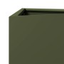 Triangular planter in olive green steel, 30x26x75 cm by , Pots and planters - Ref: Foro24-851149, Price: 53,24 €, Discount: %