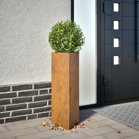 Triangular planters 2 units rusted steel 30x26x75 cm by , Pots and planters - Ref: Foro24-851156, Price: 66,77 €, Discount: %