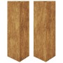 Triangular planters 2 units rusted steel 30x26x75 cm by , Pots and planters - Ref: Foro24-851156, Price: 66,77 €, Discount: %