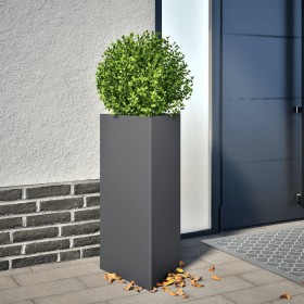 Triangular planter in anthracite grey steel, 40x34.5x70 cm by , Pots and planters - Ref: Foro24-851161, Price: 75,49 €, Disco...