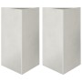 Triangular planters 2 units stainless steel 50x43x75 cm by , Pots and planters - Ref: Foro24-851180, Price: 161,99 €, Discoun...