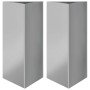 Triangular planters 2 units galvanized steel 40x34.5x70 cm by , Pots and planters - Ref: Foro24-851168, Price: 89,61 €, Disco...