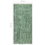 Green and white chenille mosquito net curtain 90x220 cm by vidaXL, Mosquito nets for windows - Ref: Foro24-325446, Price: 60,...