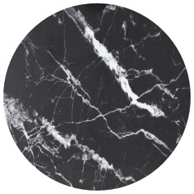 Black tempered glass marble design tabletop Ø40x0.8 cm by , Table tops - Ref: Foro24-322262, Price: 20,99 €, Discount: %