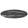 Black tempered glass marble design tabletop Ø40x0.8 cm by , Table tops - Ref: Foro24-322262, Price: 20,99 €, Discount: %