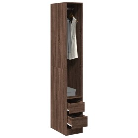 Engineered wood wardrobe in brown oak color, 30x50x200 cm. by , Wardrobes - Ref: Foro24-3307744, Price: 144,99 €, Discount: %