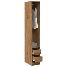 Armario de madera de ingeniería roble artesanal 30x50x200 cm de , Armarios roperos - Ref: Foro24-3307746, Precio: 141,69 €, D...