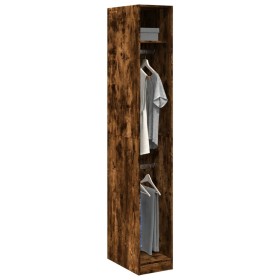 Engineered wood wardrobe in smoked oak color, 30x50x200 cm by , Wardrobes - Ref: Foro24-3307778, Price: 124,46 €, Discount: %