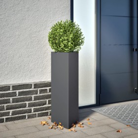 2 anthracite gray steel planters 30x26x75 cm by , Pots and planters - Ref: Foro24-851148, Price: 73,40 €, Discount: %