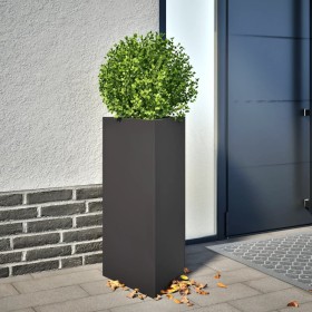 Triangular black steel planter 40x34.5x70 cm by , Pots and planters - Ref: Foro24-851157, Price: 60,99 €, Discount: %