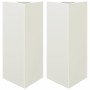 Triangular planters 2 units white steel 40x34.5x70 cm by , Pots and planters - Ref: Foro24-851160, Price: 108,37 €, Discount: %