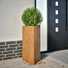 Dreieckiges Blumenbeet aus feuerverzinktem Stahl, 40x34,5x70 cm. von , Töpfe und Pflanzgefäße - Ref: Foro24-851169, Preis: 67...