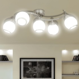 Ceiling lamp with glass shades and curved support by vidaXL, ceiling lights - Ref: Foro24-240987, Price: 69,32 €, Discount: %