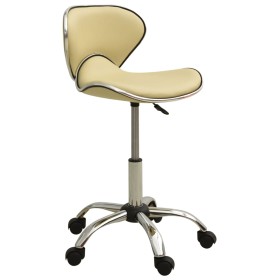 Silla de oficina de cuero sintético crema de , Sillas de oficina - Ref: Foro24-3088629, Precio: 79,75 €, Descuento: %