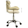 Silla de oficina de cuero sintético crema de , Sillas de oficina - Ref: Foro24-3088629, Precio: 79,75 €, Descuento: %