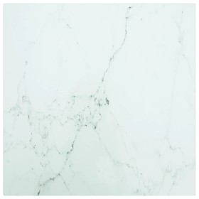 Marble design table with white tempered glass top 40x40 cm 6 mm by , Table tops - Ref: Foro24-322253, Price: 19,31 €, Discoun...