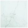 Marble design table with white tempered glass top 40x40 cm 6 mm by , Table tops - Ref: Foro24-322253, Price: 19,31 €, Discoun...