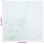 Marble design table with white tempered glass top 40x40 cm 6 mm by , Table tops - Ref: Foro24-322253, Price: 19,31 €, Discoun...