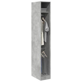 Engineered wood wardrobe in concrete gray, 30x50x200 cm by , Wardrobes - Ref: Foro24-3307777, Price: 124,25 €, Discount: %