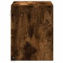 Wall-mounted bedside table with LED lights in smoked oak. by , Nightstands - Ref: Foro24-852083, Price: 47,58 €, Discount: %