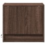 Wall-mounted bedside tables with LED lights, 2 units, brown oak. by , Nightstands - Ref: Foro24-852088, Price: 84,99 €, Disco...