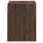 Wall-mounted bedside tables with LED lights, 2 units, brown oak. by , Nightstands - Ref: Foro24-852088, Price: 84,99 €, Disco...