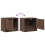 Wall-mounted bedside tables with LED lights, 2 units, brown oak. by , Nightstands - Ref: Foro24-852088, Price: 84,99 €, Disco...