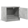 Wall-mounted bedside table with LED lights in concrete gray by , Nightstands - Ref: Foro24-852081, Price: 47,58 €, Discount: %