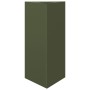 Triangular planters 2 units olive green steel 40x34.5x70 cm by , Pots and planters - Ref: Foro24-851164, Price: 108,37 €, Dis...